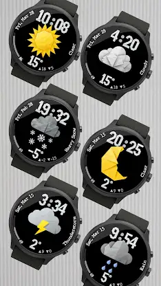 Paper weather Watch face screenshot 4
