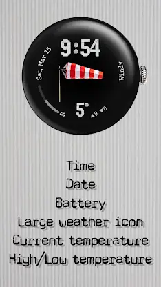 Paper weather Watch face screenshot 3