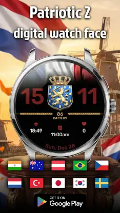 Patriotic watch face 2 screenshot 1