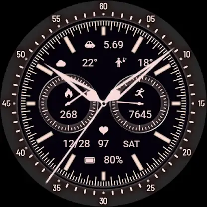 Pink Quartz ZKin Watch Face screenshot 2