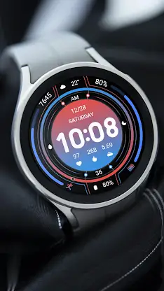 Red Blue Arc String For WearOS screenshot 7