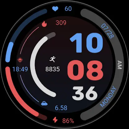Red Blue Colors For Wear OS screenshot 5
