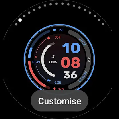 Red Blue Colors For Wear OS screenshot 6
