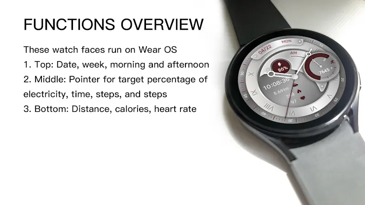 Red Brown Quartz For Wear OS screenshot 1