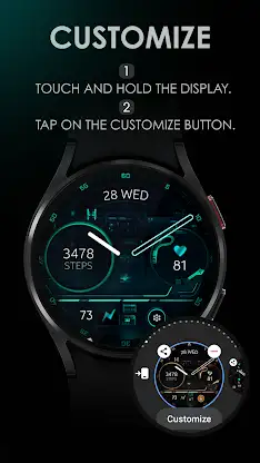 RetroFuture analog watch face screenshot 5