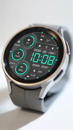 Retro Mint Green For Wear OS screenshot 5