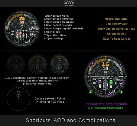 Futuristic Watch Face: DIGI 5 screenshot 2