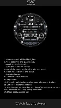 Digital Watch Face Infowatch 3 screenshot 7