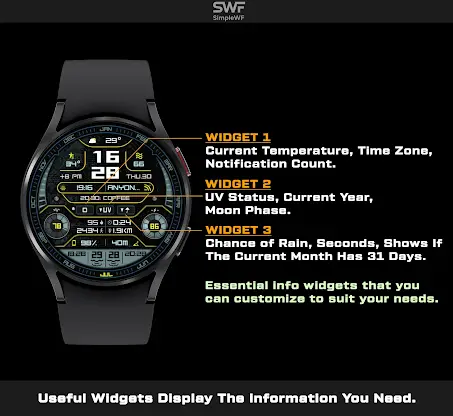 Digital Watch Face Infowatch 3 screenshot 2