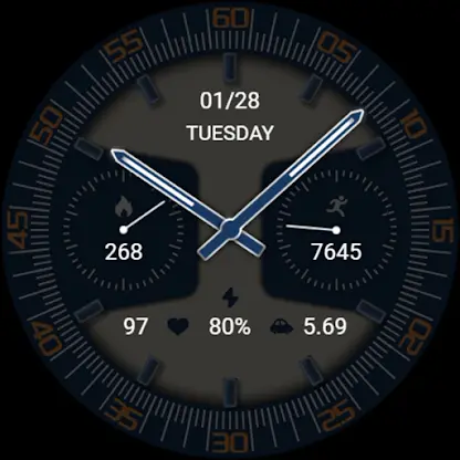 ZKin WatchFace Sea Blue Quartz screenshot 6