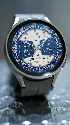 ZKin WatchFace Sea Blue Quartz screenshot 4