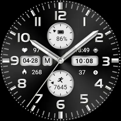 ZKin Watch Silver Big Numbers screenshot 6
