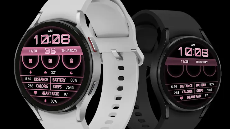 Soft Light PinkWhite Wear OS screenshot 4