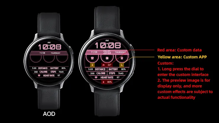Soft Light PinkWhite Wear OS screenshot 1