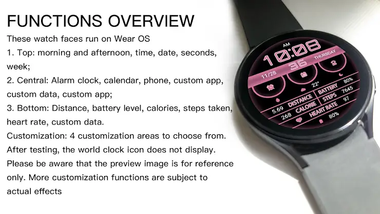 Soft Light PinkWhite Wear OS screenshot 3