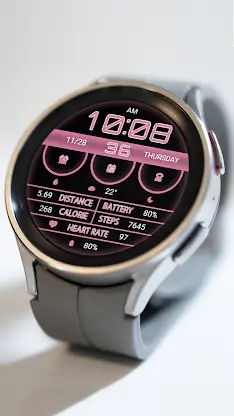 Soft Light PinkWhite Wear OS screenshot 5