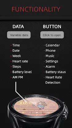 Soft Sweet Heart For Wear OS screenshot 2