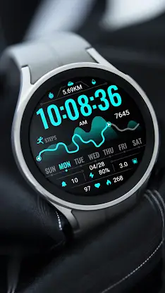 Sports Bright Blue ZKin Watch screenshot 2