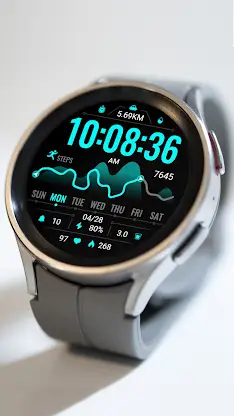 Sports Bright Blue ZKin Watch screenshot 3