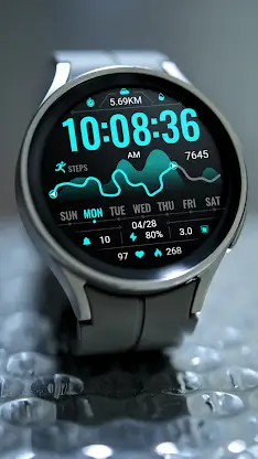 Sports Bright Blue ZKin Watch screenshot 4