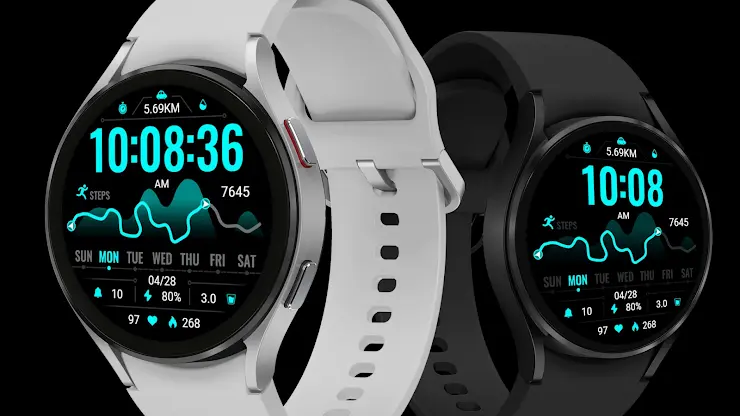 Sports Bright Blue ZKin Watch screenshot 1