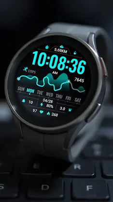 Sports Bright Blue ZKin Watch screenshot 5