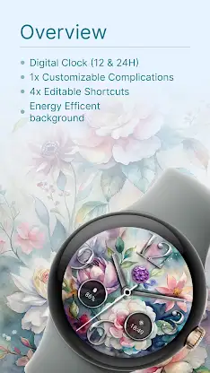 Spring Elegance Watch Face screenshot 2