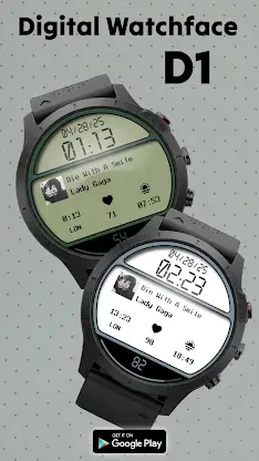 Digital Watchface D1 screenshot 1