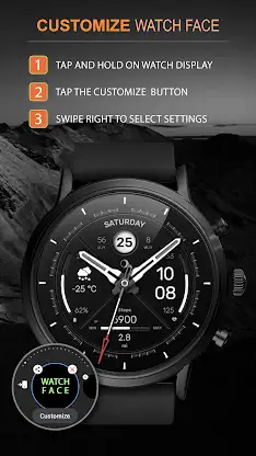 WFP 307 Modern watch face screenshot 4