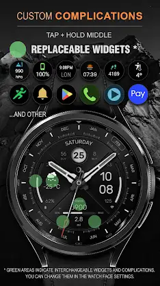 WFP 307 Modern watch face screenshot 3