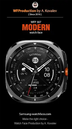 WFP 307 Modern watch face screenshot 1