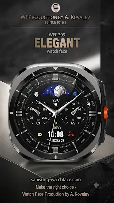 WFP 309 Elegant watch face screenshot 1