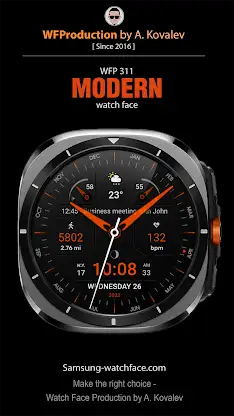 WFP 311 Modern watch face screenshot 1