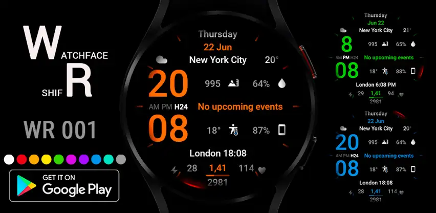 WR 001 Digital Watch Face screenshot 1