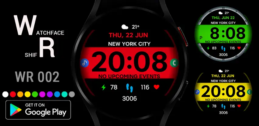 WR 002 Digital Watch Face screenshot 1