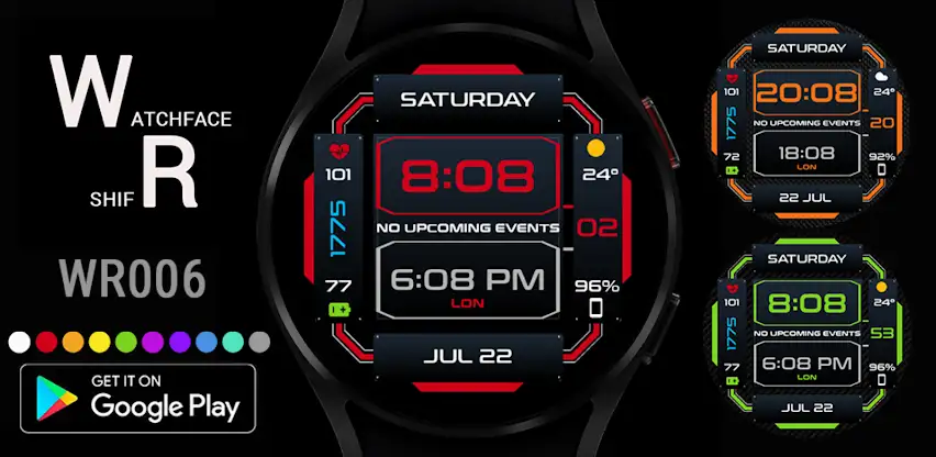 WR 006 Duo Digital Watch Face screenshot 1