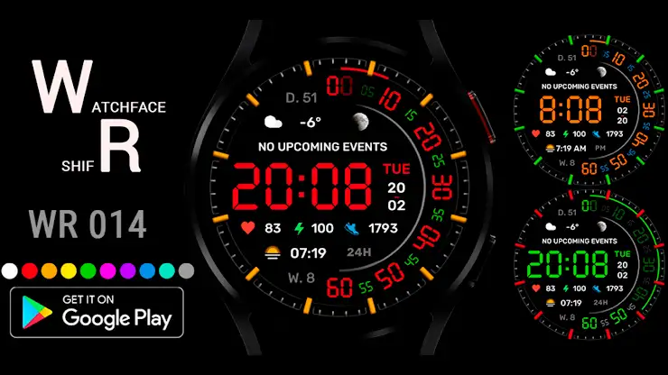 WR 014 Digital Watch Face screenshot 1