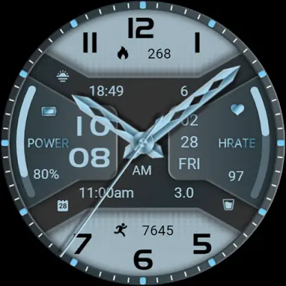 Water Blue Texture ZKin Watch screenshot 8