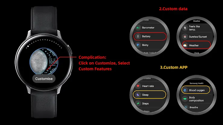 Water Colored Planet Wear OS screenshot 2