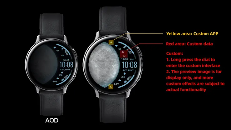 Water Colored Planet Wear OS screenshot 1