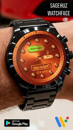 Cosmic Orange Watch Face screenshot 7