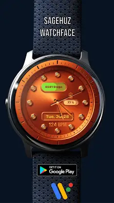 Cosmic Orange Watch Face screenshot 5