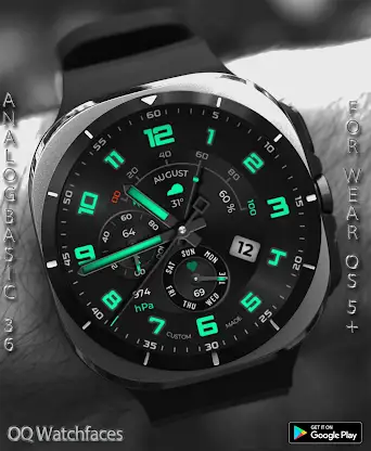 Analog Basic 36 WF Wear OS 5+ screenshot 2