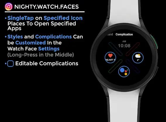 Abstract night - watch face screenshot 6