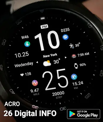 ACRO 26 Digital Info Watchface screenshot 2