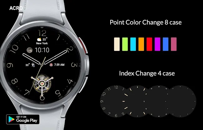 ACRO 27 Simple Gold Watchface screenshot 5