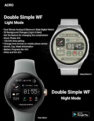 ACRO Double Simple Watchface screenshot 6