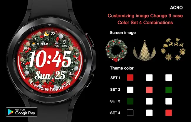 ACRO Happy Christmas Watchface screenshot 6