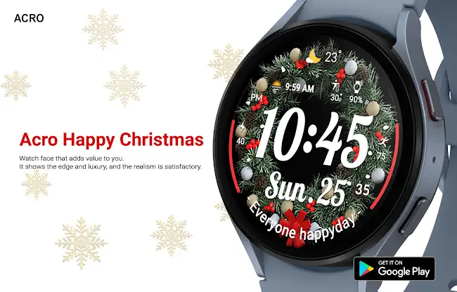 ACRO Happy Christmas Watchface screenshot 3