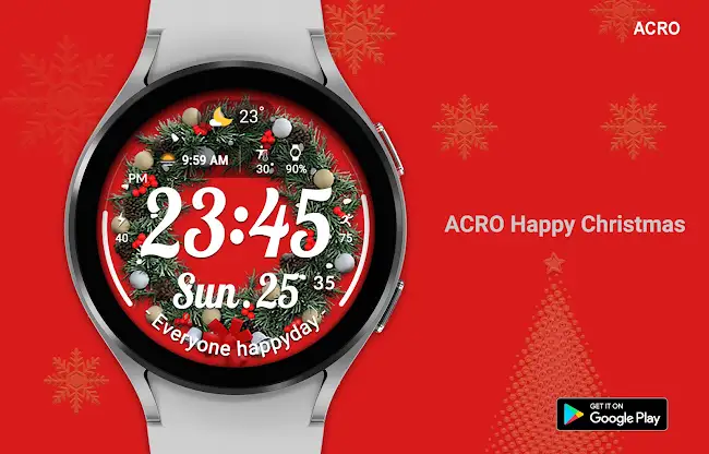 ACRO Happy Christmas Watchface screenshot 4